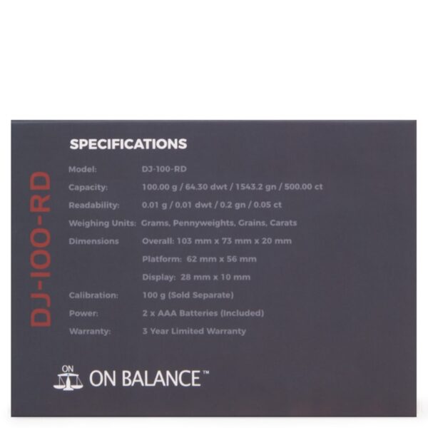 Red Jewel Scale DJ-100-RD (On Balance)