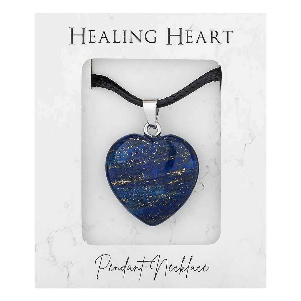 Crystal Necklace Heart Lapis Lazuli