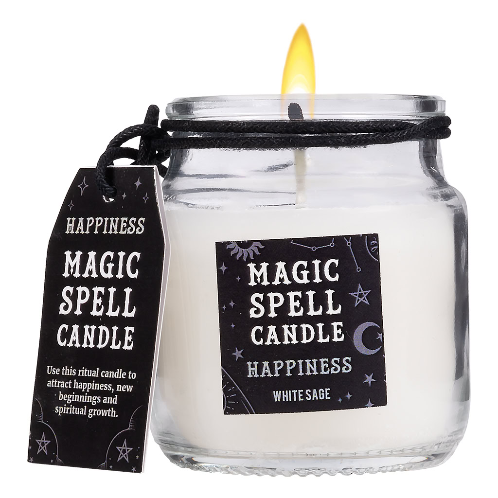 Spell Candle White Sage (Happiness)