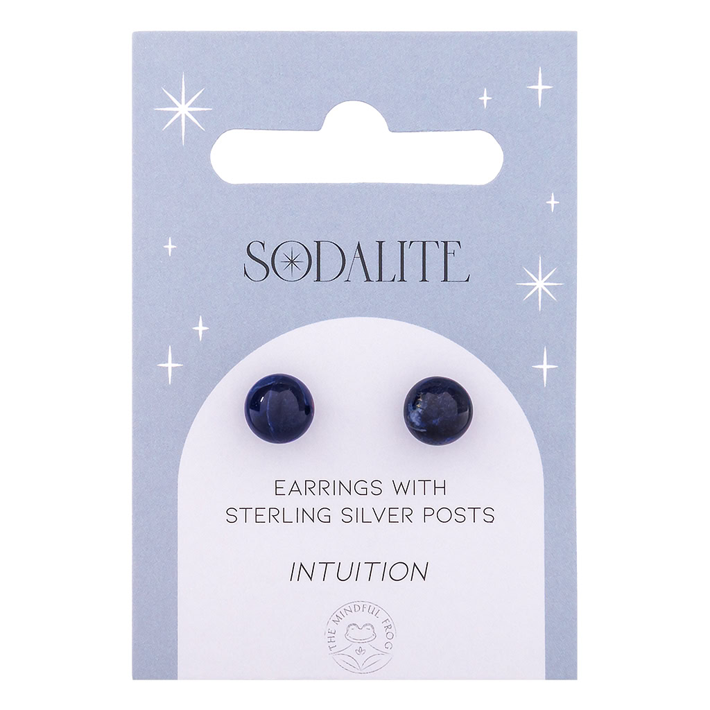 Crystal Earrings Sodalite (The Mindful Frog)