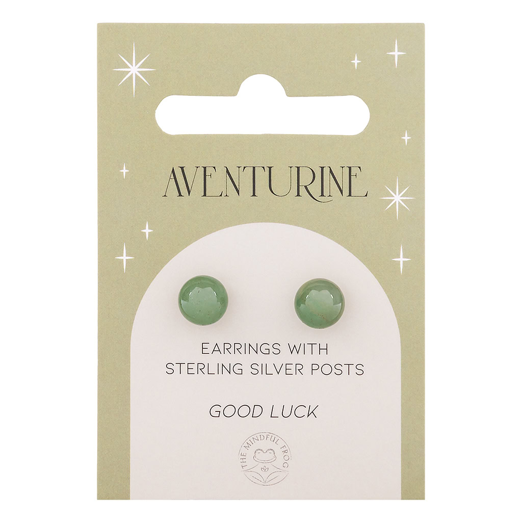Crystal Earrings Aventurine (The Mindful Frog)
