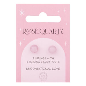 Crystal Earring Rose Quartz (The Mindful Frog)