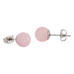 Crystal Earring Rose Quartz (The Mindful Frog)