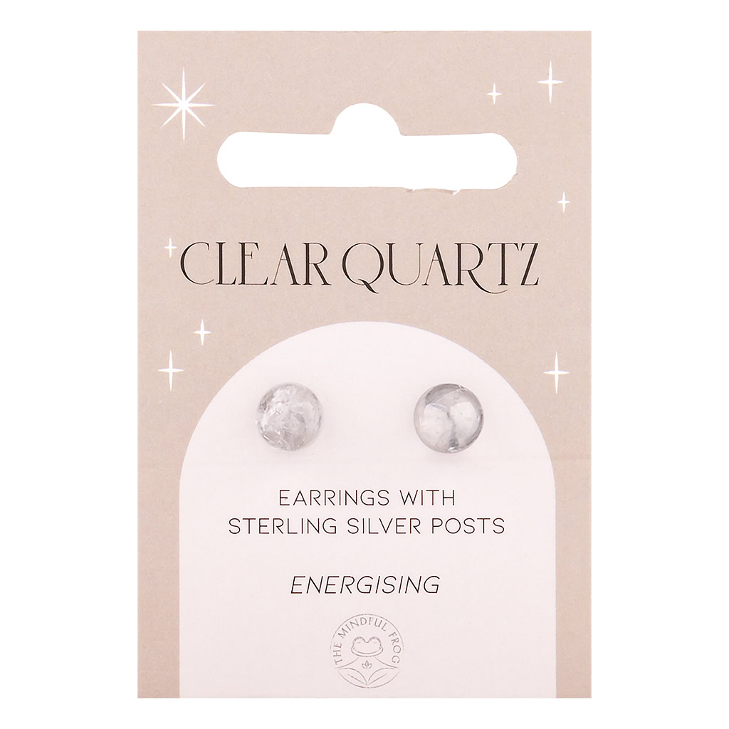 Crystal Earring Clear Quartz (The Mindful Frog)