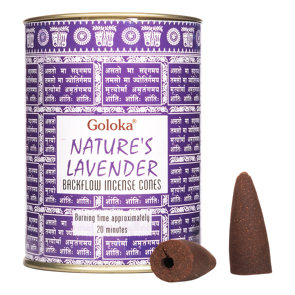 Lavender Backflow Cones (Goloka)