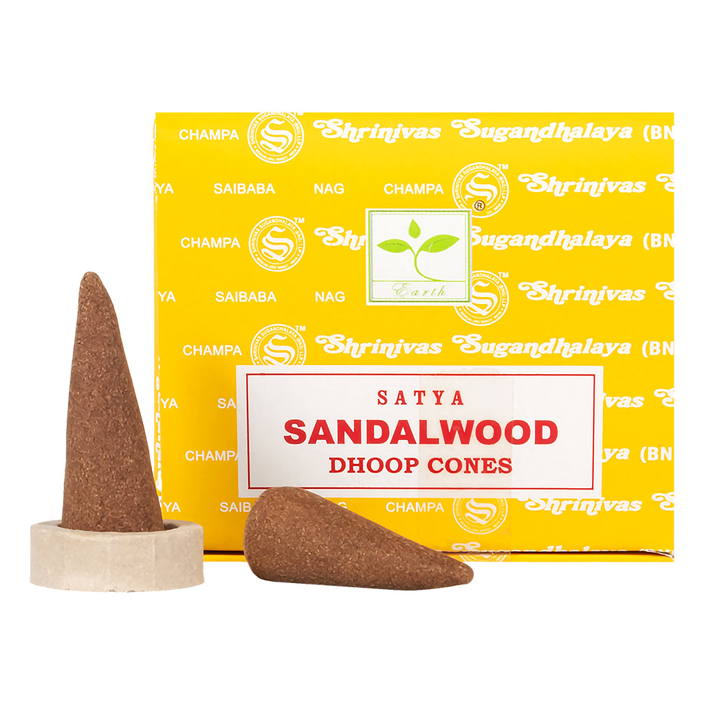 Sandelwood Dhoop 12 Cones (Satya)