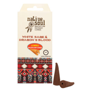 White Sage & Dragon's Blood Backflow Cones (Native Soul)