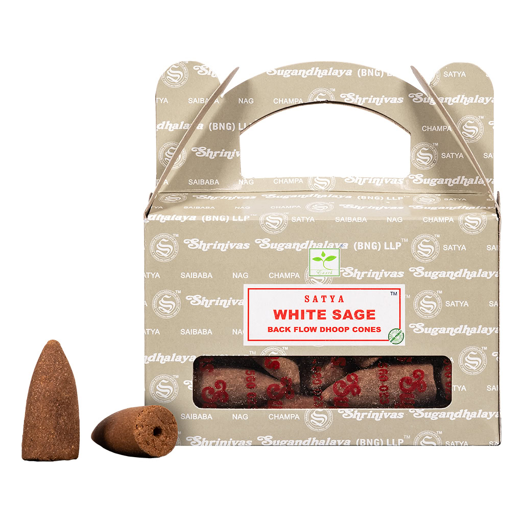 White Sage Backflow Cones (Satya)