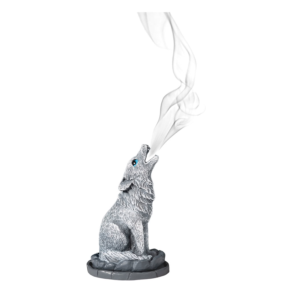 Backflow Incense Burner Howling Wolf