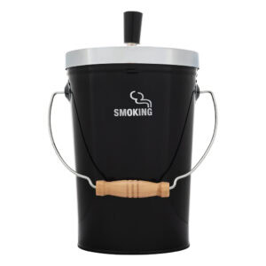 Rotating Outdoor Ashtray 130mm Black (Bookwill)