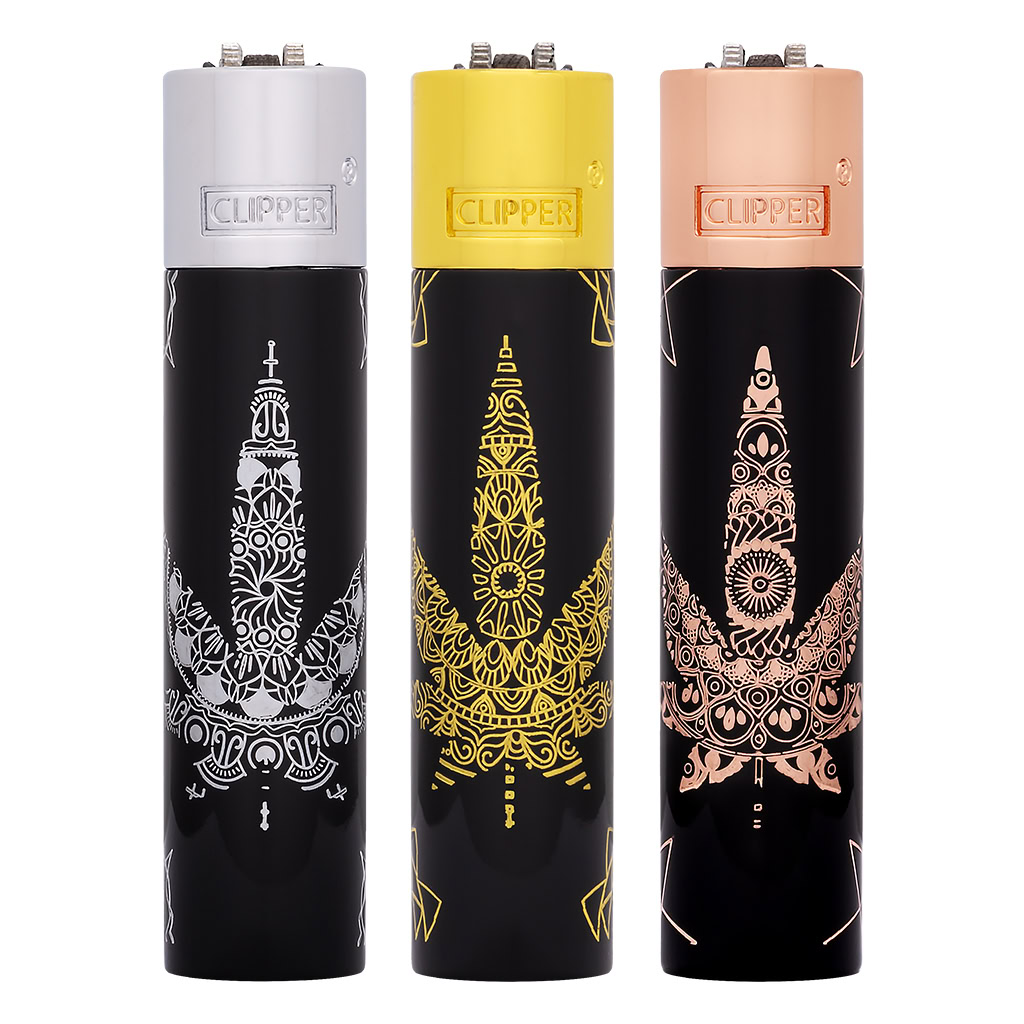 Lighter Metal Yantra Weed incl. Giftbox (Clipper)