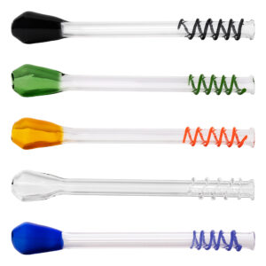 Glass Sniff Tube Spiral Assorti Colours
