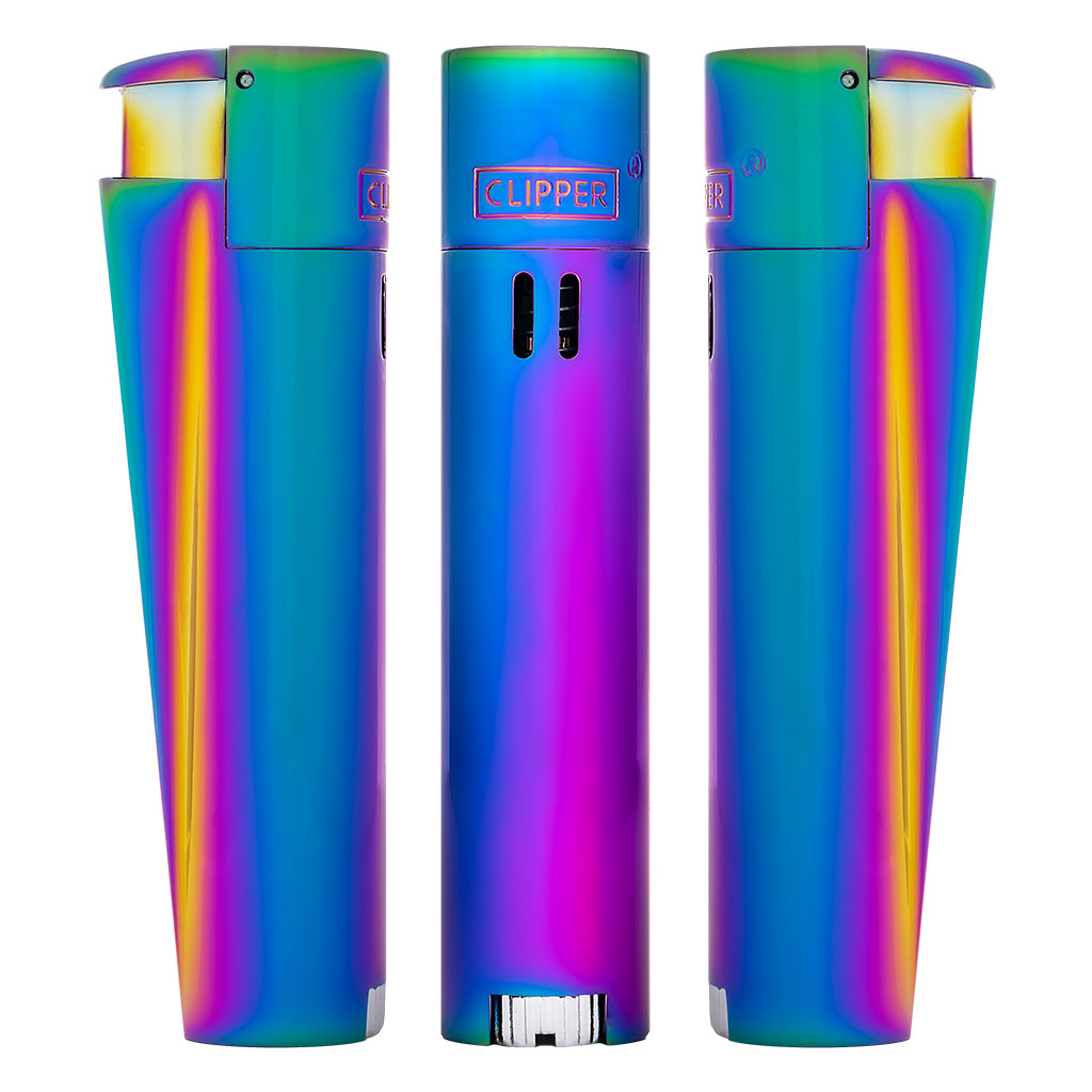 Clipper Jet Flame Metal Icy refillable clipper jet flame lighter.