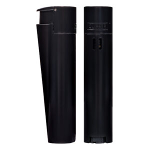 Clipper Jet Flame Matt All Black windproof jet flame clipper lighter.