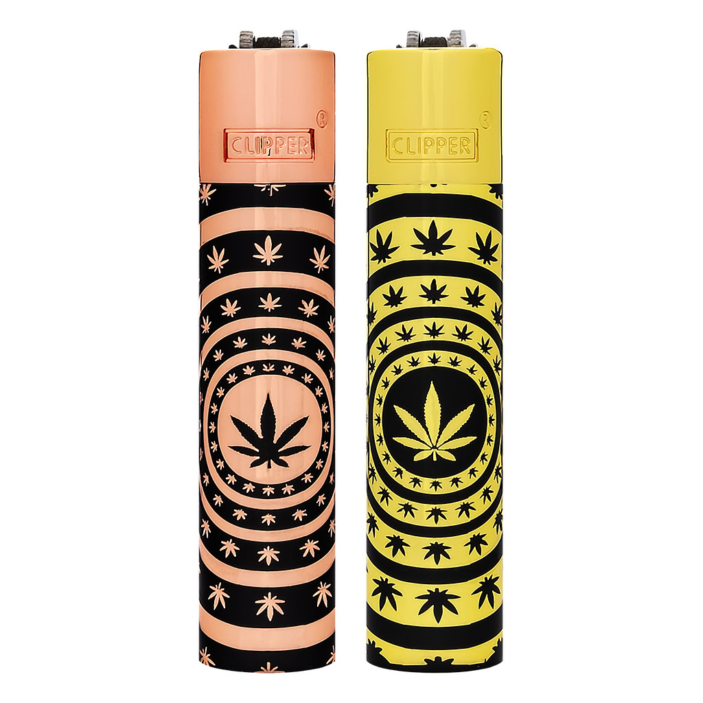 Lighter Metal Leaves Pattern print incl. giftbox (Clipper)