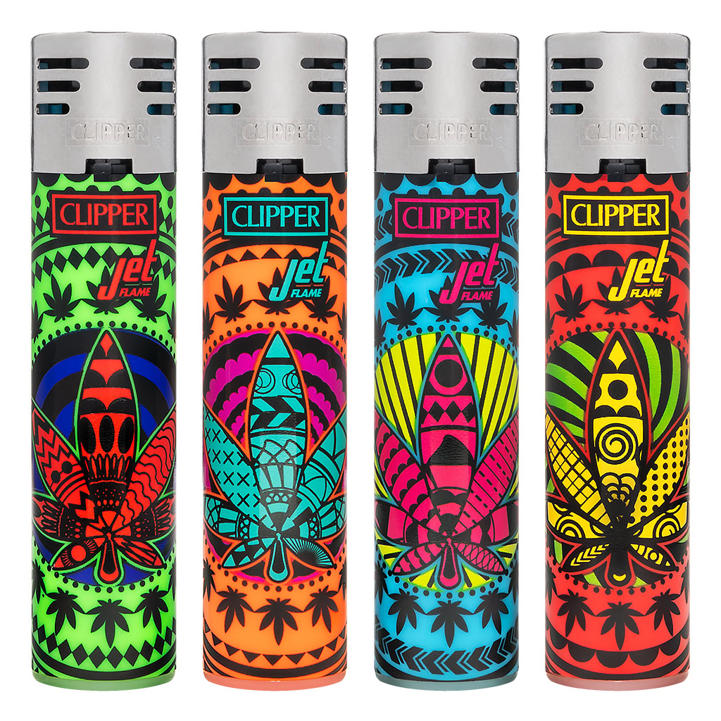 Lighter Jet Flame Mandala Leaves (Clipper)