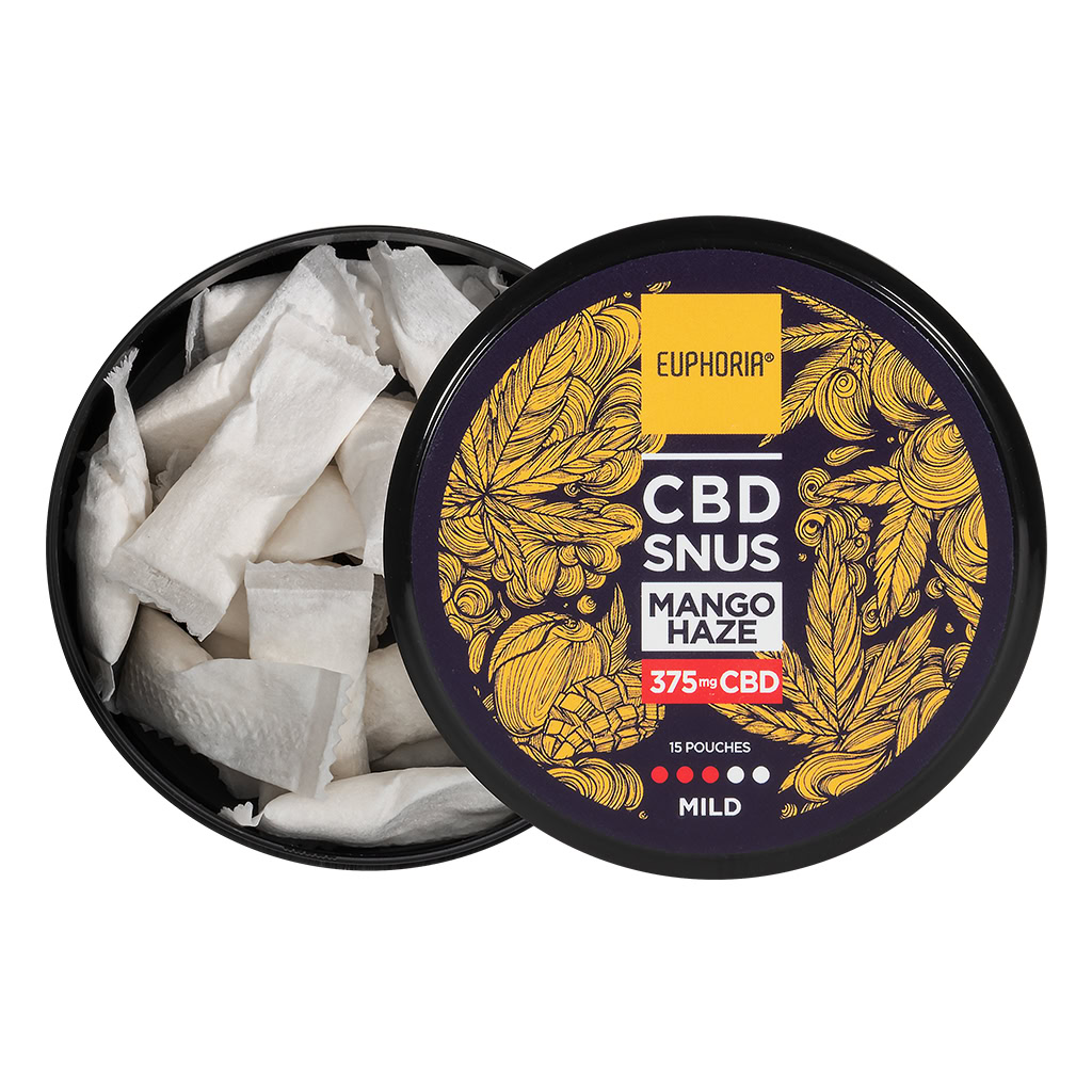 CBD Pouches 15 x25mg Mango Haze (Euphoria)