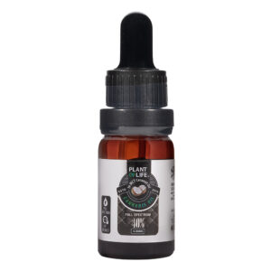 Plant of Life 40% CBD cannabis oil bottle with dropper, 20mg per drop