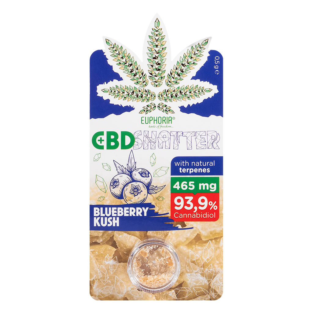 CBD Shatter 94% Blueberry Kush 465mg (Euphoria)