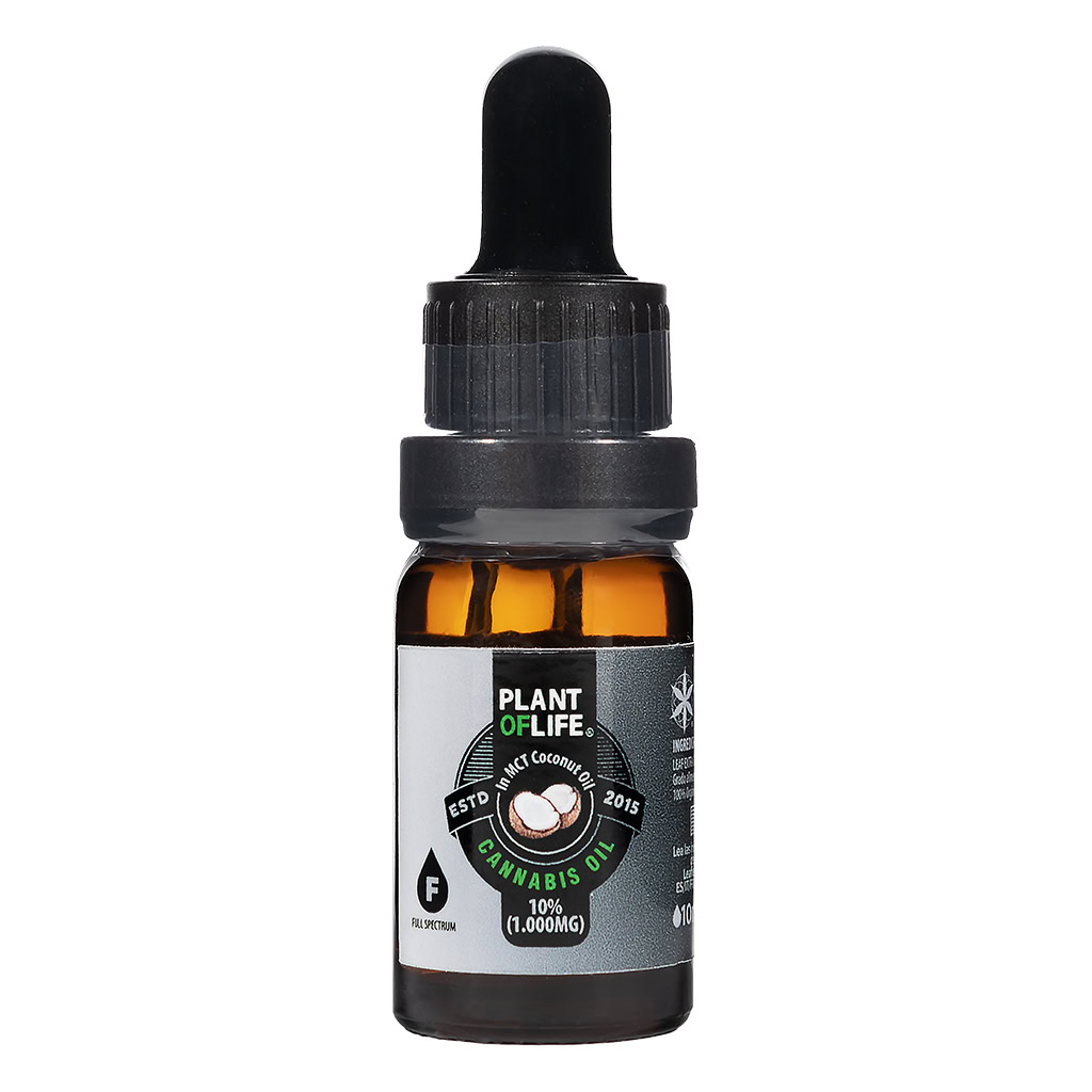 Plant of Life CBD 10% MCT Coconut Oil, full-spectrum cannabis oil