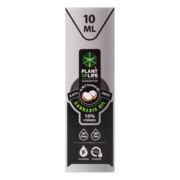 CBD 10% MCT Coconut Oil 10ml (Plant of Life)