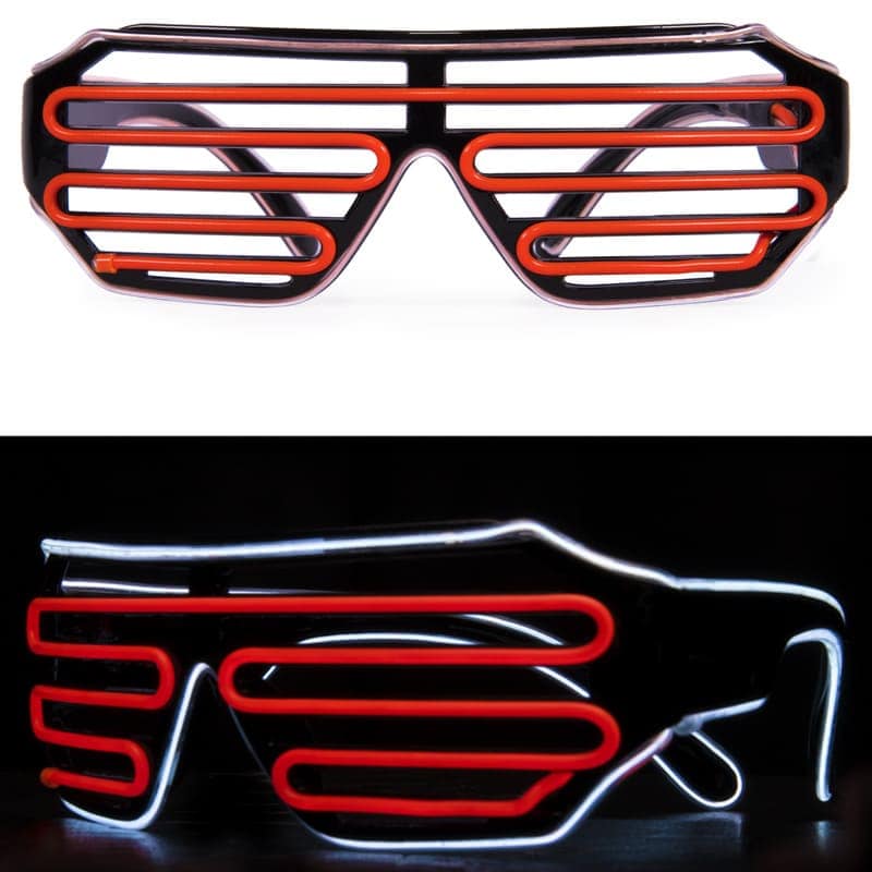 Led Shutter Glasses Red