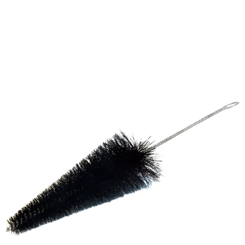 Bong Cleaning Brush Conical Black, 280mm tapered nylon brush for water pipes, ice catchers, loosen residue and buildup.