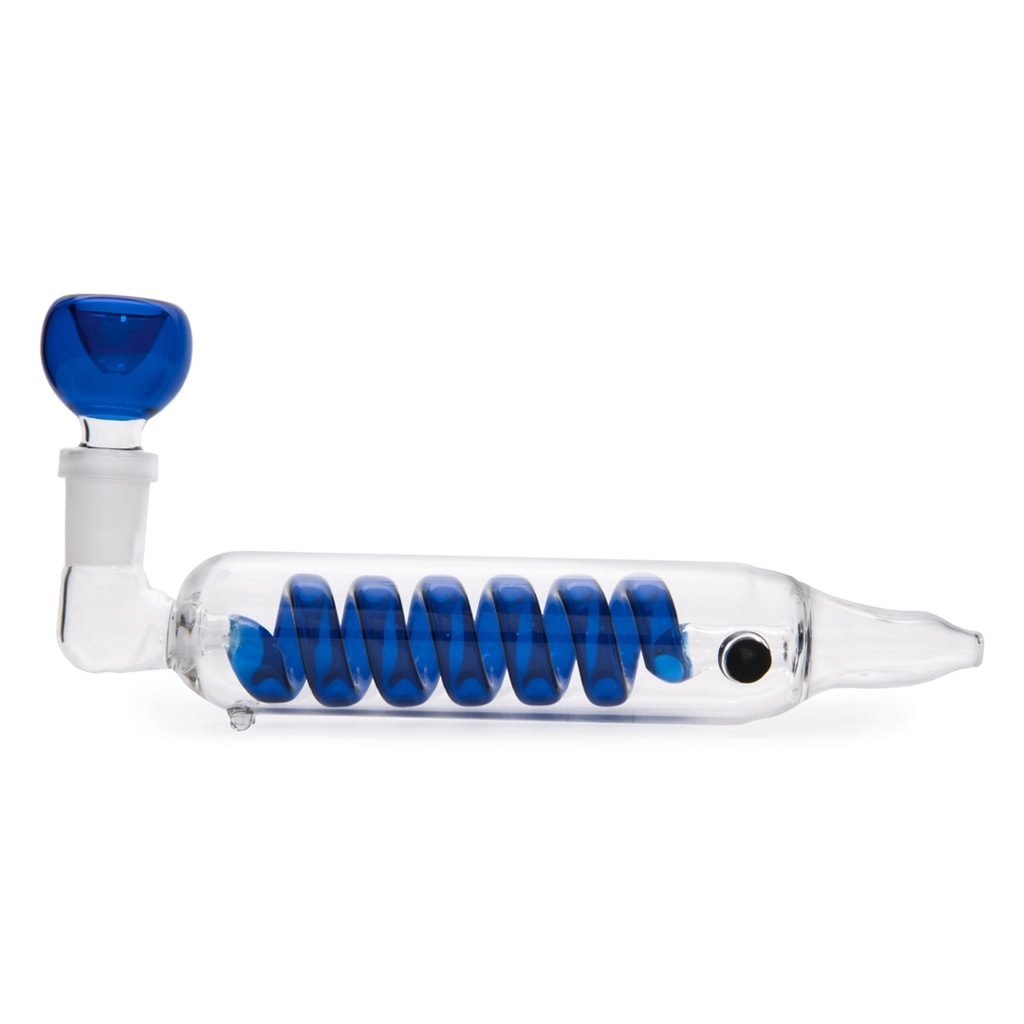 Glass Hand Pipe With Spiral SG14 18cm