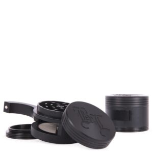 Door Aluminum Grinder 3-Part 64mm Black large 3 part grinder.