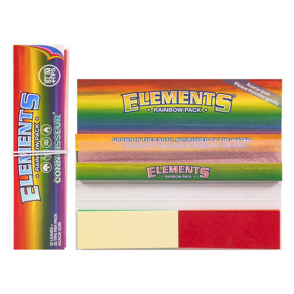 135009802 1 Elements Rainbow Connoisseur Kings Size Slim Tips
