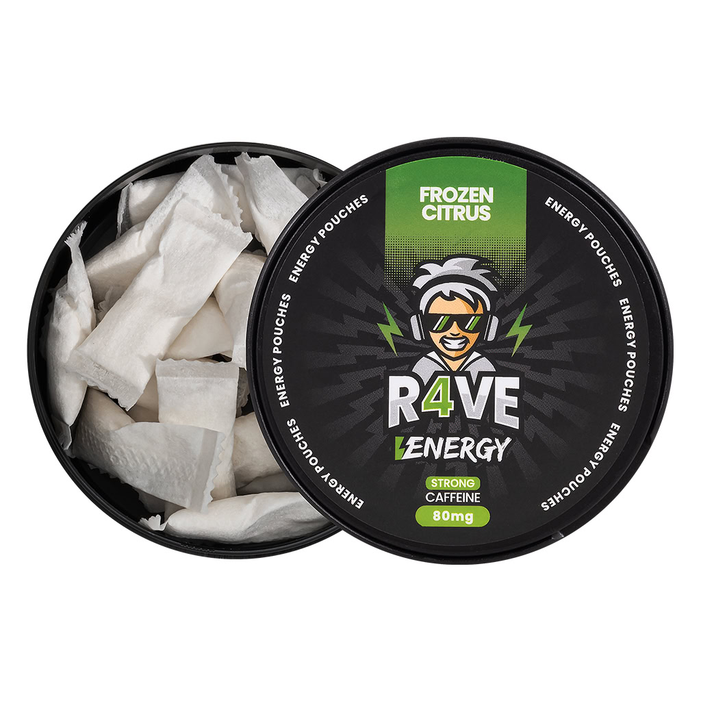 203000201 1 Energy Pouches 20 x 80mg Frozen Citrus R4VE Energy