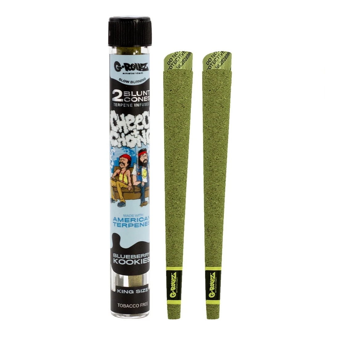 blueberry kookies G-Rollz Cheech & Chong Blueberry Kookies terpene infused blunt cones